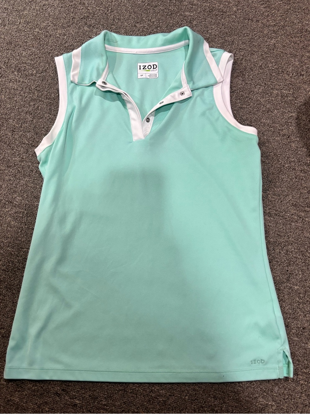 Izod Golf Ladies Sleeveless Top Blouse Shirt Sz s Mint Green